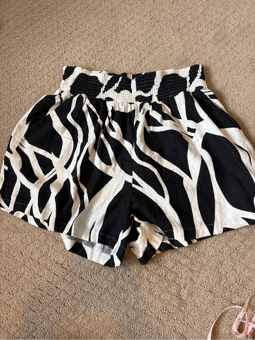 Cynthia Rowley Black & White Linen Shorts, 1-3x